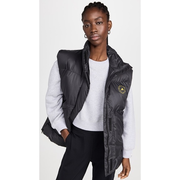 Adidas by Stella McCartney / Black Sleeveless Padded Winter Gilet Vest - Picture 1 of 13